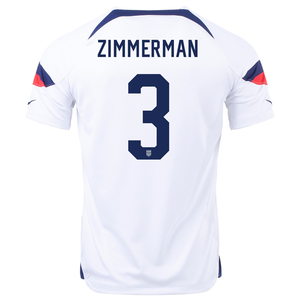 Nike United States Walker Zimmerman Home Jersey 22/23 (White/Loyal Blue)